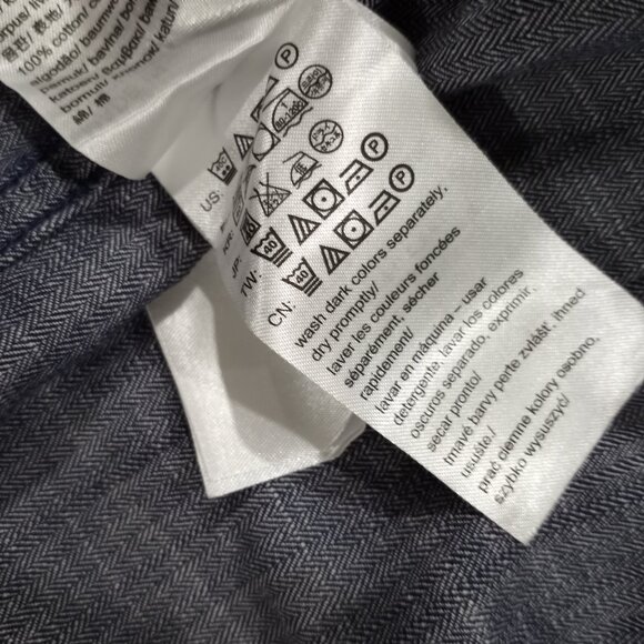 CALVIN KLEIN 100% COTTON MEN'S CASUAL SHORT SLEEVE SHIRT DENIM SIZE XL - Picture 4 of 9